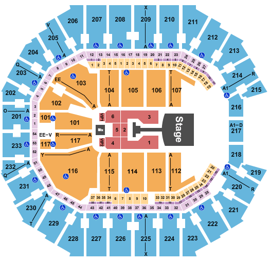 Spectrum Center Jonas Brothers Seating Chart